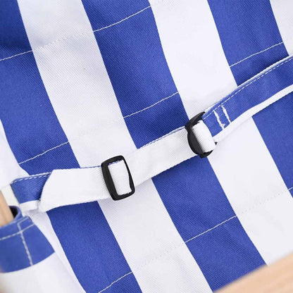 vidaXL Baby Swing with Safety Belt Cotton Wood Blue - 35 x 30 x 57 cm