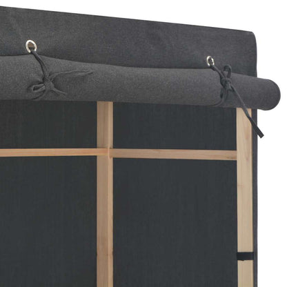 248187 vidaXL 3-Tier Wardrobe Grey 79x40x170 cm Fabric