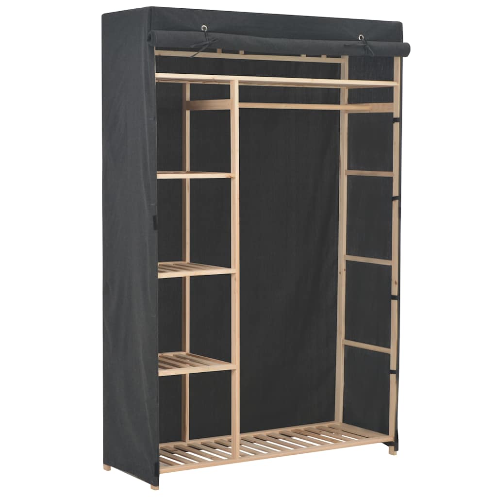 248189 vidaXL Wardrobe Grey 110x40x170 cm Fabric