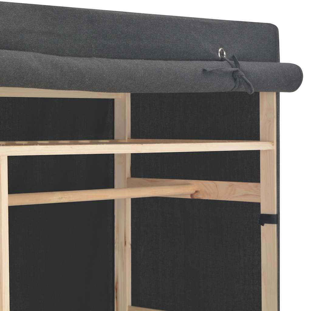 248189 vidaXL Wardrobe Grey 110x40x170 cm Fabric