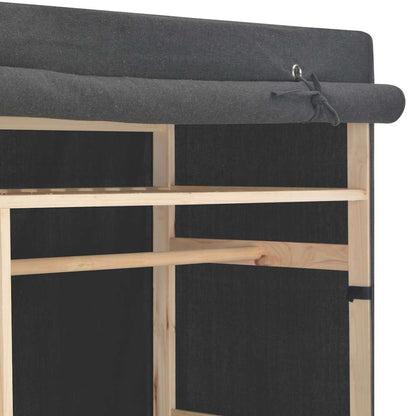 248189 vidaXL Wardrobe Grey 110x40x170 cm Fabric