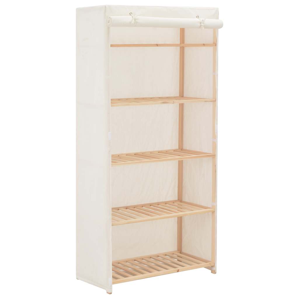 248190 vidaXL Wardrobe White 79x40x170 cm Fabric