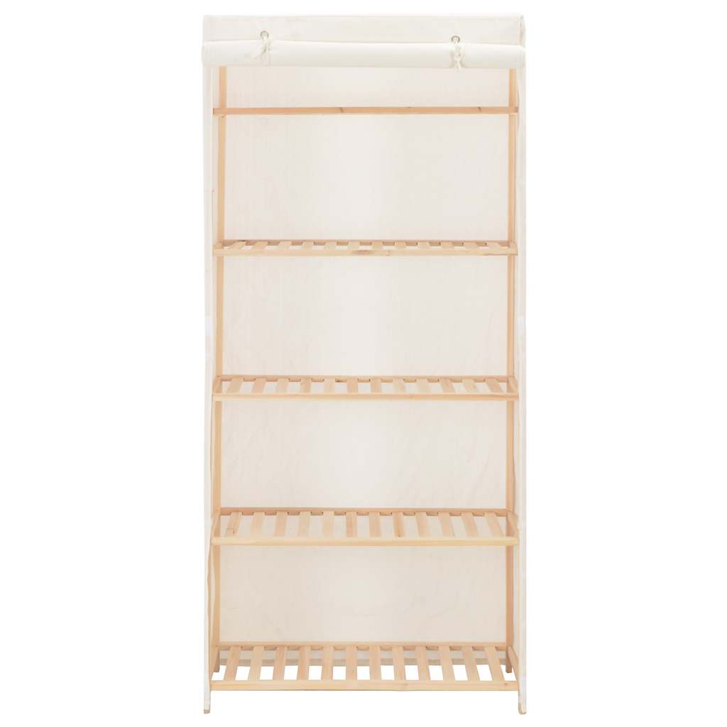 248190 vidaXL Wardrobe White 79x40x170 cm Fabric