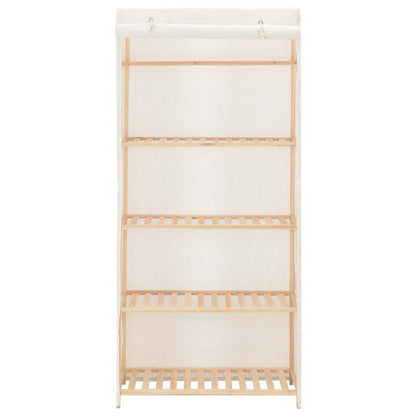 248190 vidaXL Wardrobe White 79x40x170 cm Fabric