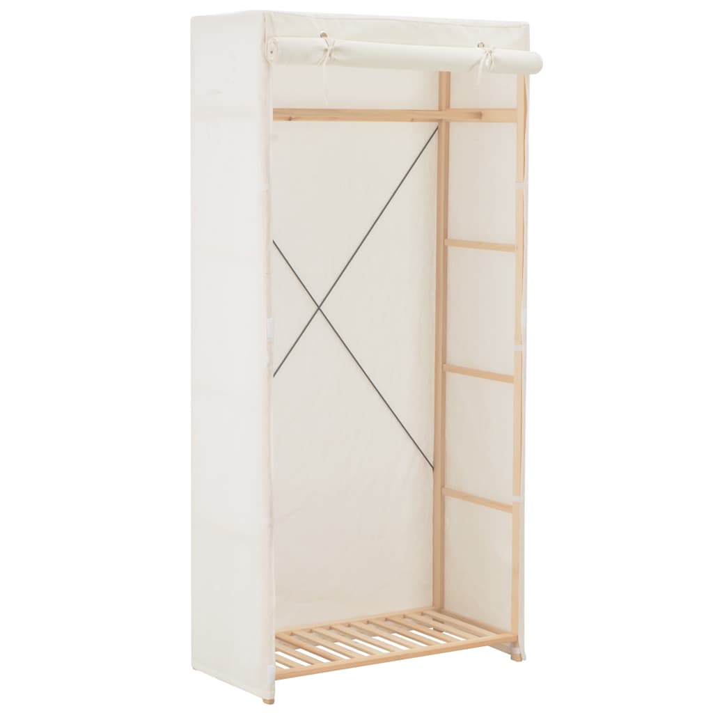 248192 vidaXL Wardrobe White 79x40x170 cm Fabric