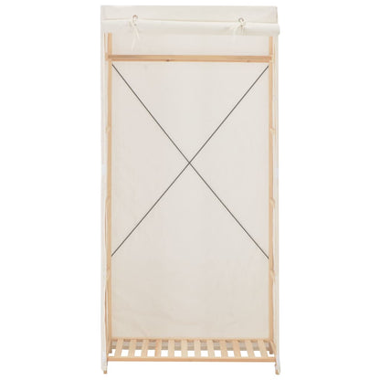 248192 vidaXL Wardrobe White 79x40x170 cm Fabric