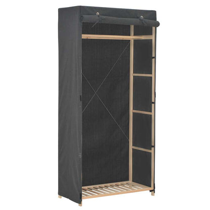248193 vidaXL Wardrobe Grey 79x40x170 cm Fabric