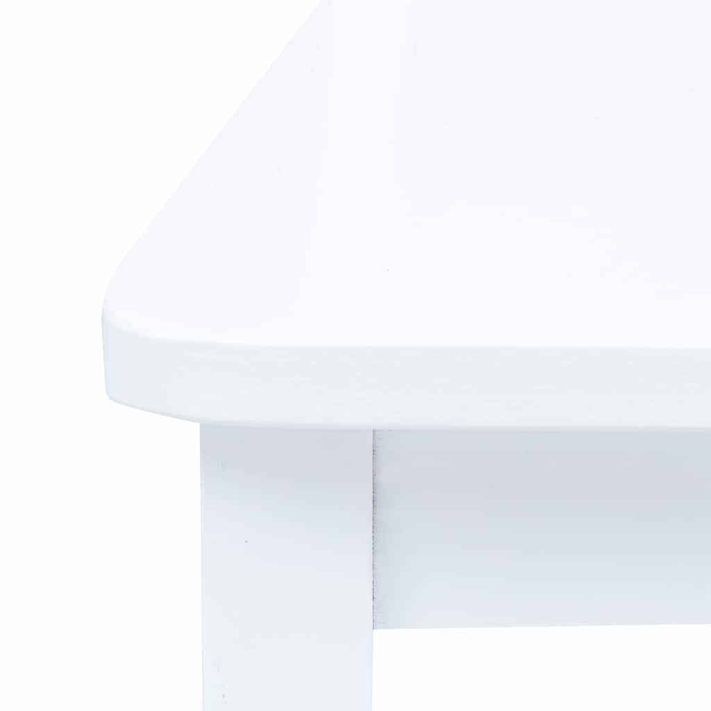vidaXL Dining Chairs 2 pcs White Solid Rubber Wood - 45.5 x 52 x 90 cm