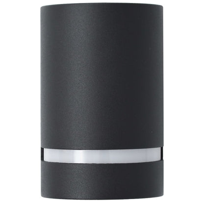 vidaXL Outdoor Wall Lights 2 pcs 35 W Black Half-round - 75 x 95 x 150 mm