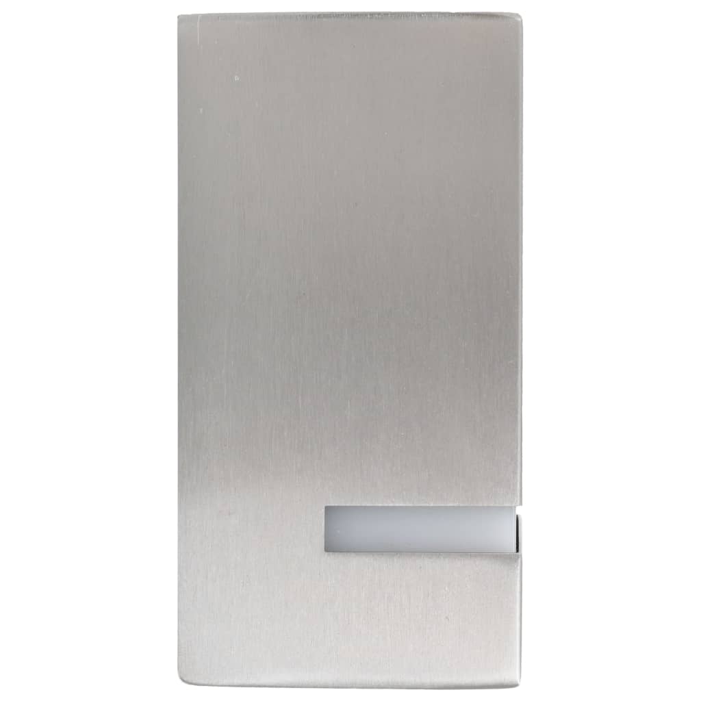 vidaXL Outdoor Wall Lights 2 pcs 35 W Silver Rectangular - 9.5 x 7.5 x 15 cm