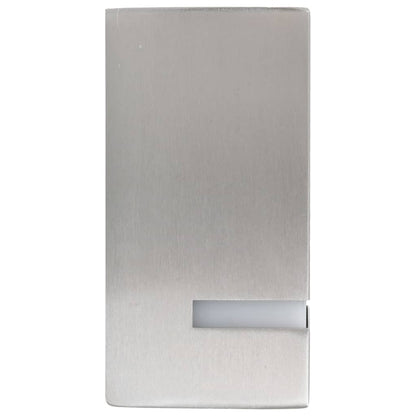 vidaXL Outdoor Wall Lights 2 pcs 35 W Silver Rectangular - 9.5 x 7.5 x 15 cm