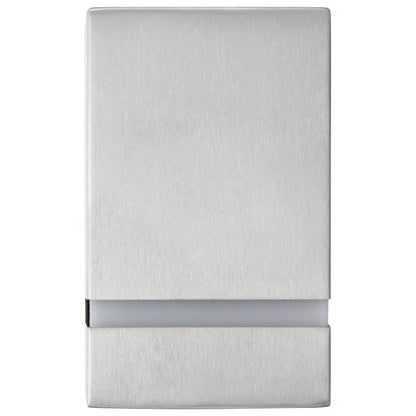 vidaXL Outdoor Wall Lights 2 pcs 35 W Silver Rectangular - 9.5 x 7.5 x 15 cm
