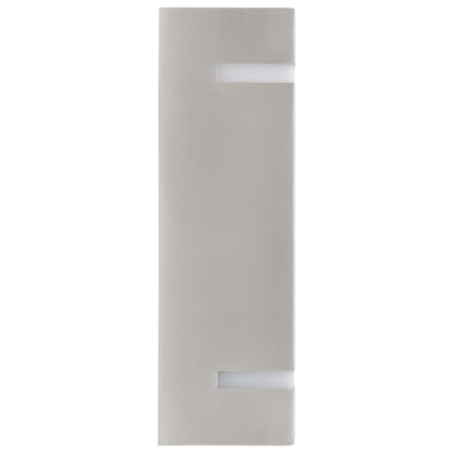 vidaXL Outdoor Wall Lights 2 pcs 35 W Silver Rectangular - 9.5 x 7.5 x 24 cm