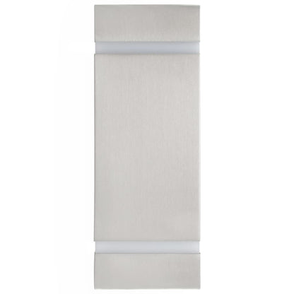 vidaXL Outdoor Wall Lights 2 pcs 35 W Silver Rectangular - 9.5 x 7.5 x 24 cm