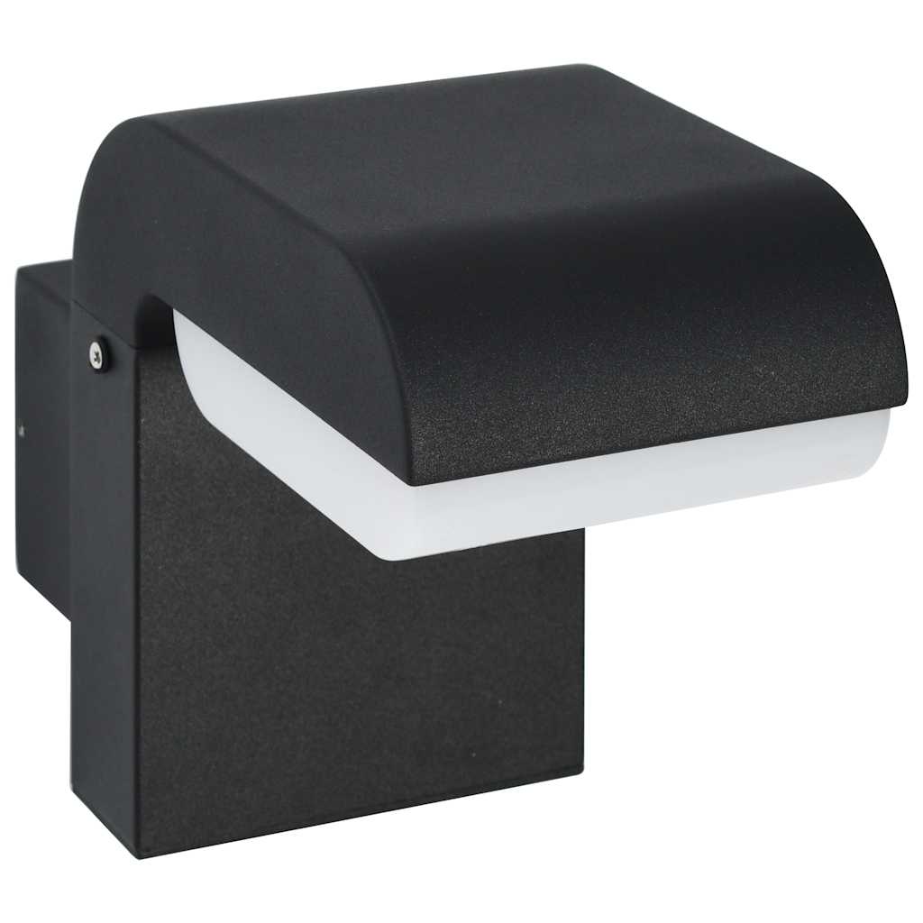 vidaXL Outdoor LED Wall Light 9 W Black Oval