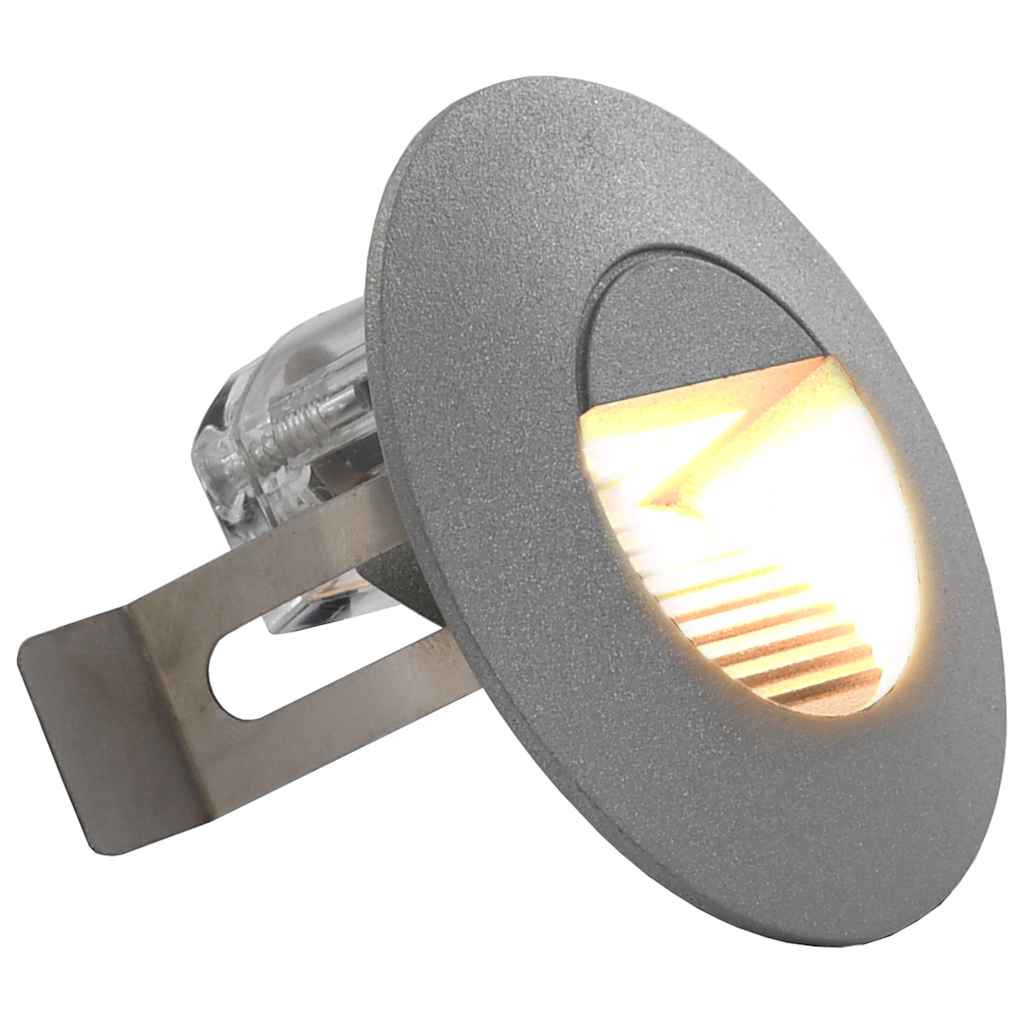 vidaXL Outdoor LED Wall Lights 6 pcs 2 W Silver Round