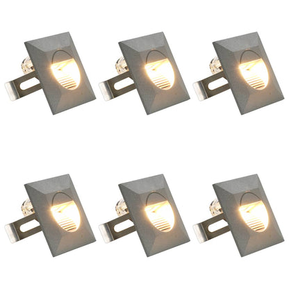 vidaXL Outdoor LED Wall Lights 6 pcs 2 W Silver Square