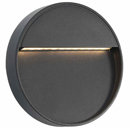 vidaXL Outdoor LED Wall Lights 2 pcs 3 W Black Round