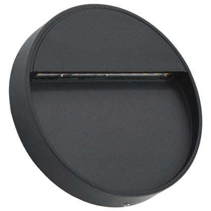 vidaXL Outdoor LED Wall Lights 2 pcs 3 W Black Round