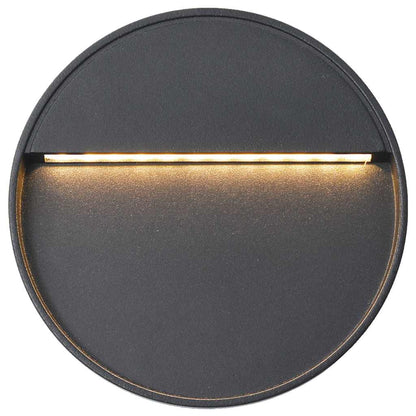 vidaXL Outdoor LED Wall Lights 2 pcs 3 W Black Round