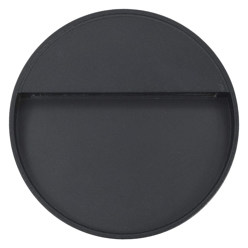 vidaXL Outdoor LED Wall Lights 2 pcs 3 W Black Round