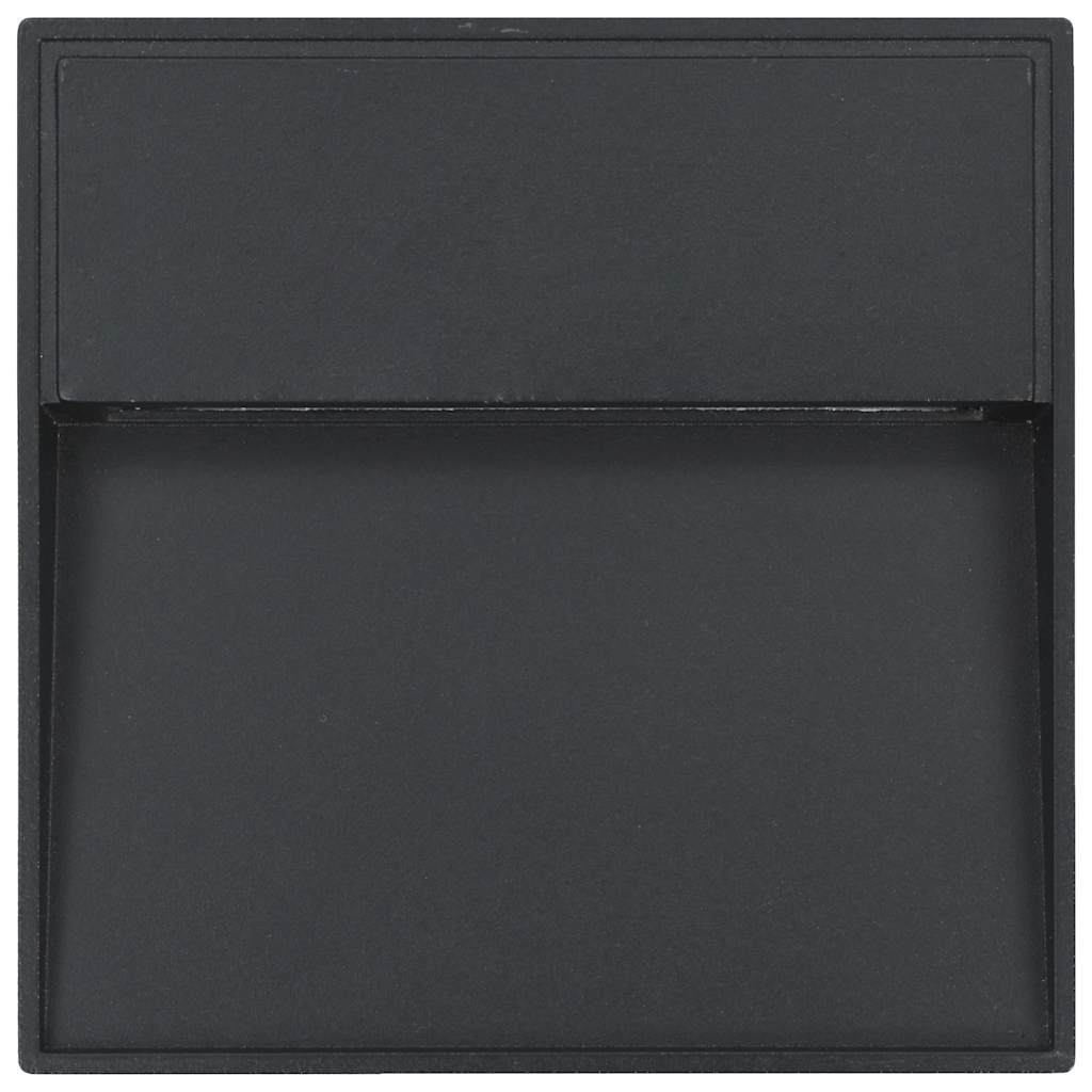 vidaXL Outdoor LED Wall Lights 2 pcs 3 W Black Square