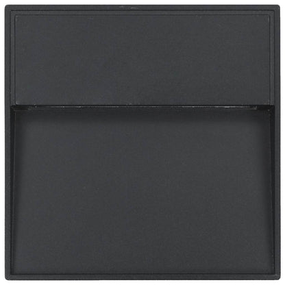 vidaXL Outdoor LED Wall Lights 2 pcs 3 W Black Square