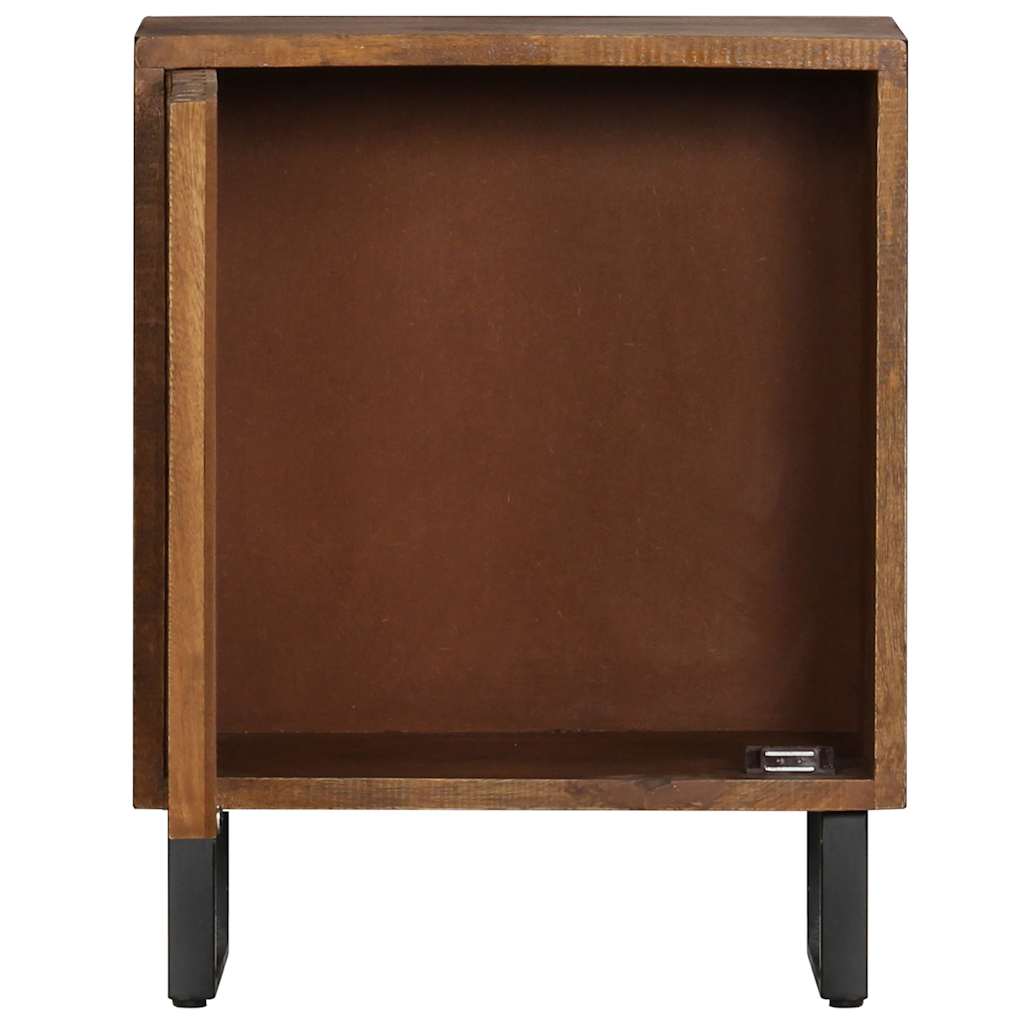 vidaXL Bedside Cabinet 40x30x50 cm Solid Mango Wood - Brown