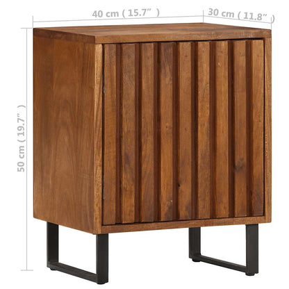 vidaXL Bedside Cabinet 40x30x50 cm Solid Mango Wood - Brown