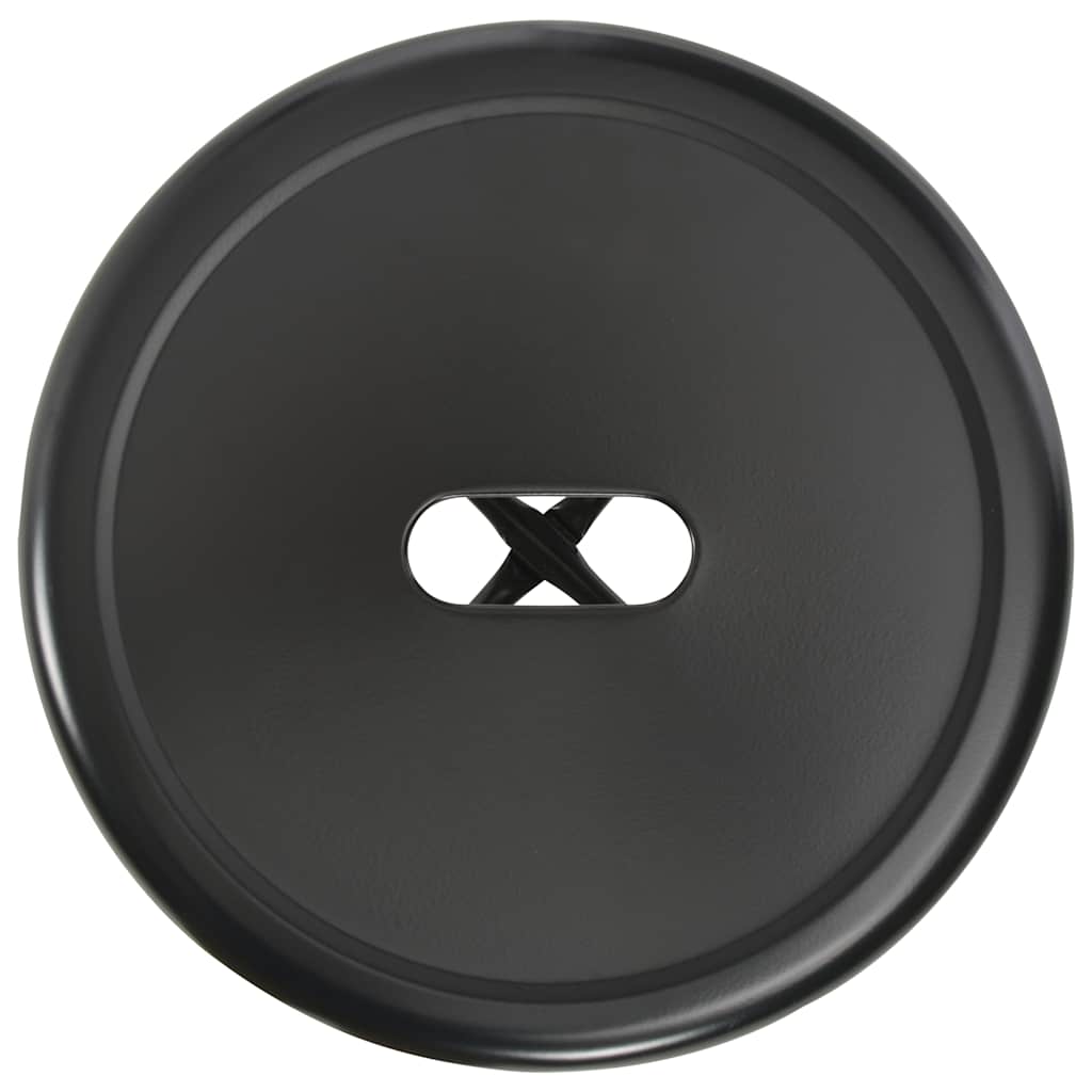 vidaXL Bar Stools 2 pcs Black Steel - 42 x 42 x 71 cm
