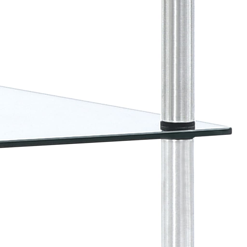 vidaXL 5-Tier Shelf Transparent 40x40x130 cm Tempered Glass