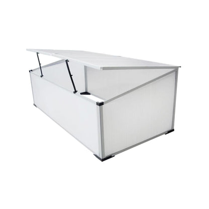 vidaXL Cold Frame 2 Lids 110x55x41 cm - Transparent - 109 x 41 x 56 cm