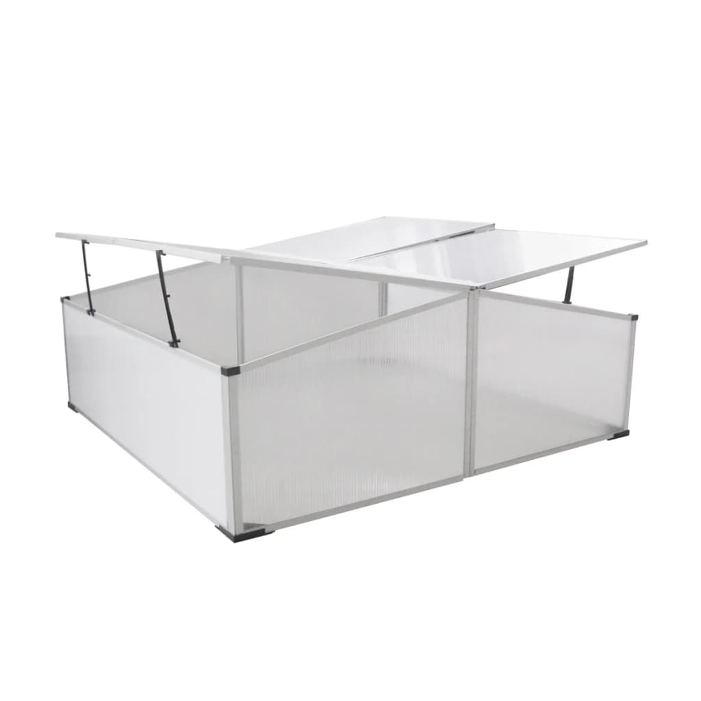 vidaXL Cold Frame 4 Lids 108x110x41 cm - Transparent - 108 x 41 x 110 cm