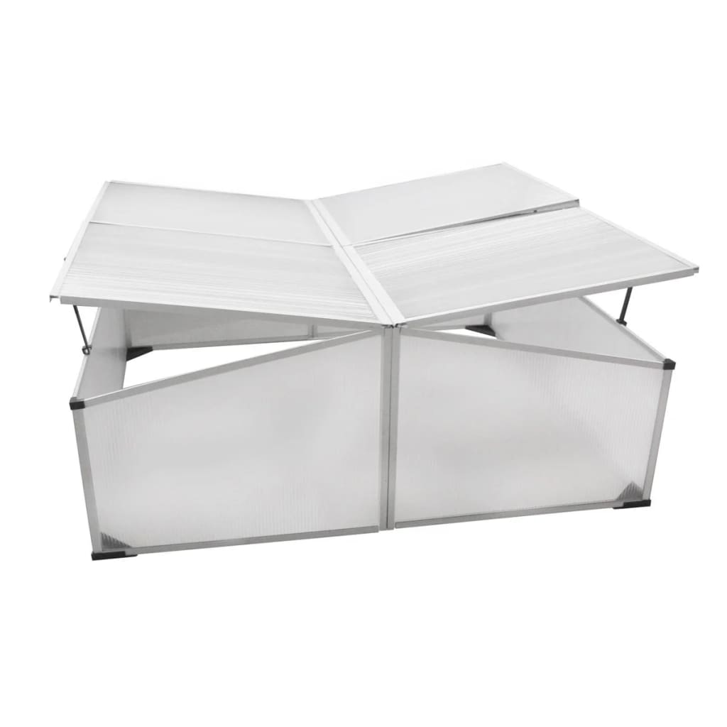 vidaXL Cold Frame 4 Lids 108x110x41 cm - Transparent - 108 x 41 x 110 cm