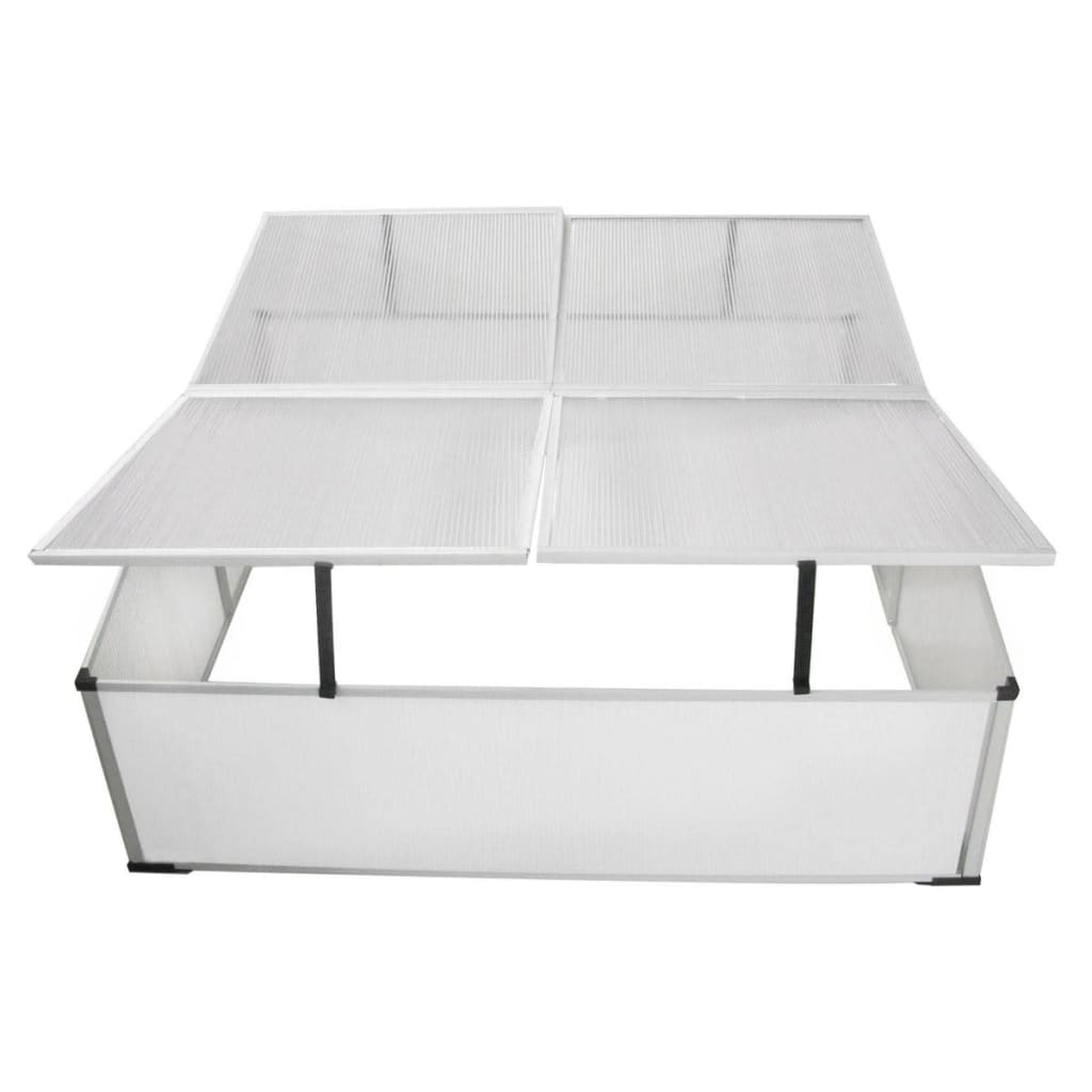 vidaXL Cold Frame 4 Lids 108x110x41 cm - Transparent - 108 x 41 x 110 cm