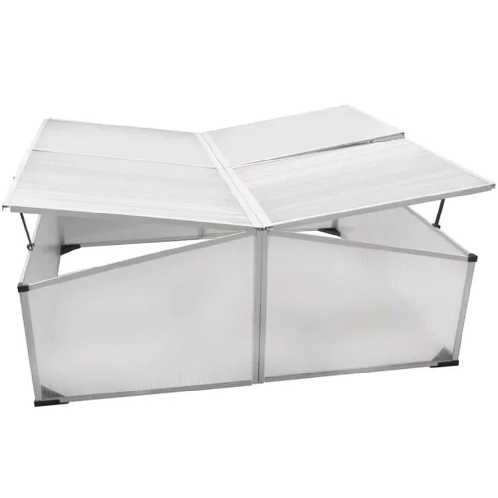 vidaXL Cold Frame 4 Lids 108x110x41 cm - Transparent - 108 x 41 x 110 cm