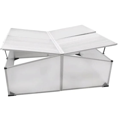 vidaXL Cold Frame 4 Lids 108x110x41 cm - Transparent - 108 x 41 x 110 cm