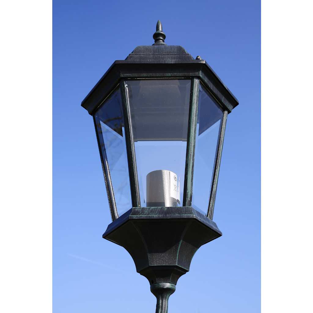 vidaXL Garden Light | Dark Green / Black | Aluminium and Glass | 230 cm tall