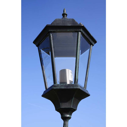 vidaXL Garden Light | Dark Green / Black | Aluminium and Glass | 230 cm tall