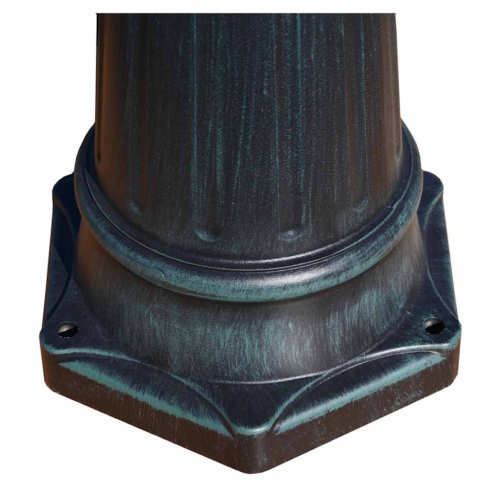 vidaXL Garden Light | Dark Green / Black | Aluminium and Glass | 230 cm tall