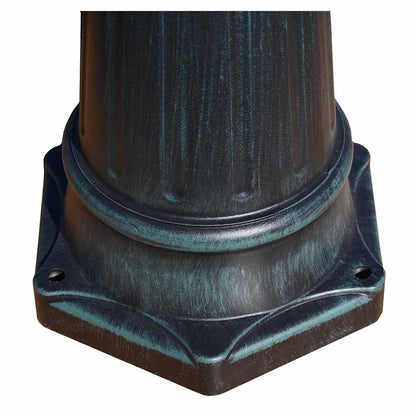 vidaXL Garden Light | Dark Green / Black | Aluminium and Glass | 230 cm tall