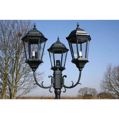 vidaXL Garden Light | Dark Green / Black | Aluminium and Glass | 230 cm tall