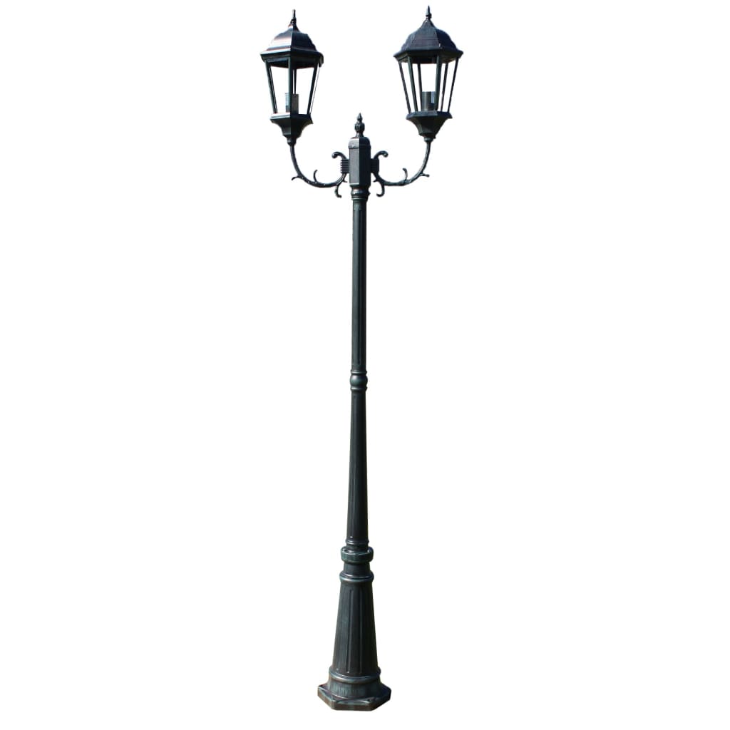 vidaXL Garden Light | Dark Green, Black | Aluminium, Glass | Large