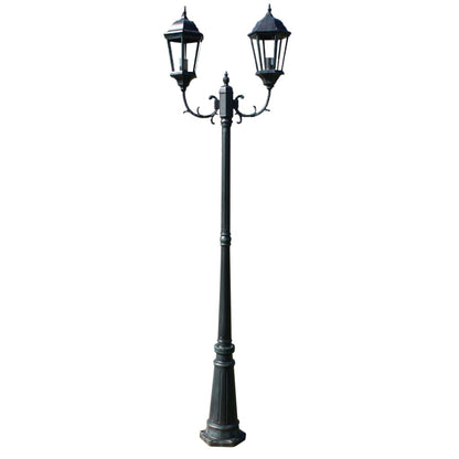 vidaXL Garden Light | Dark Green, Black | Aluminium, Glass | Large