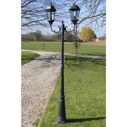 vidaXL Garden Light | Dark Green, Black | Aluminium, Glass | Large