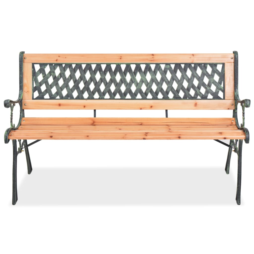 40262 vidaXL Garden Bench 122 cm Wood - Brown - 122 x 51 x 73 cm