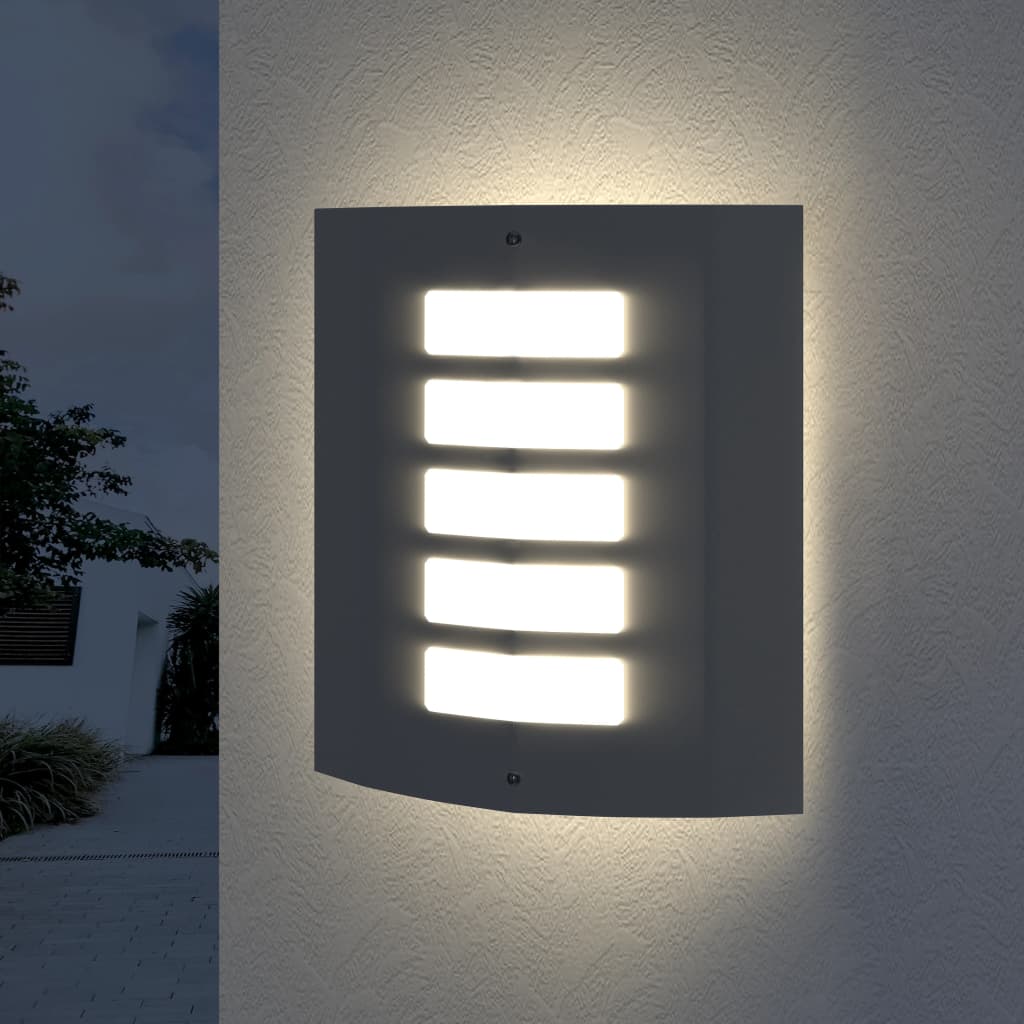 vidaXL Wall Lamp Waterproof Stainless Steel - Silver