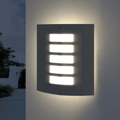 vidaXL Wall Lamp Waterproof Stainless Steel - Silver