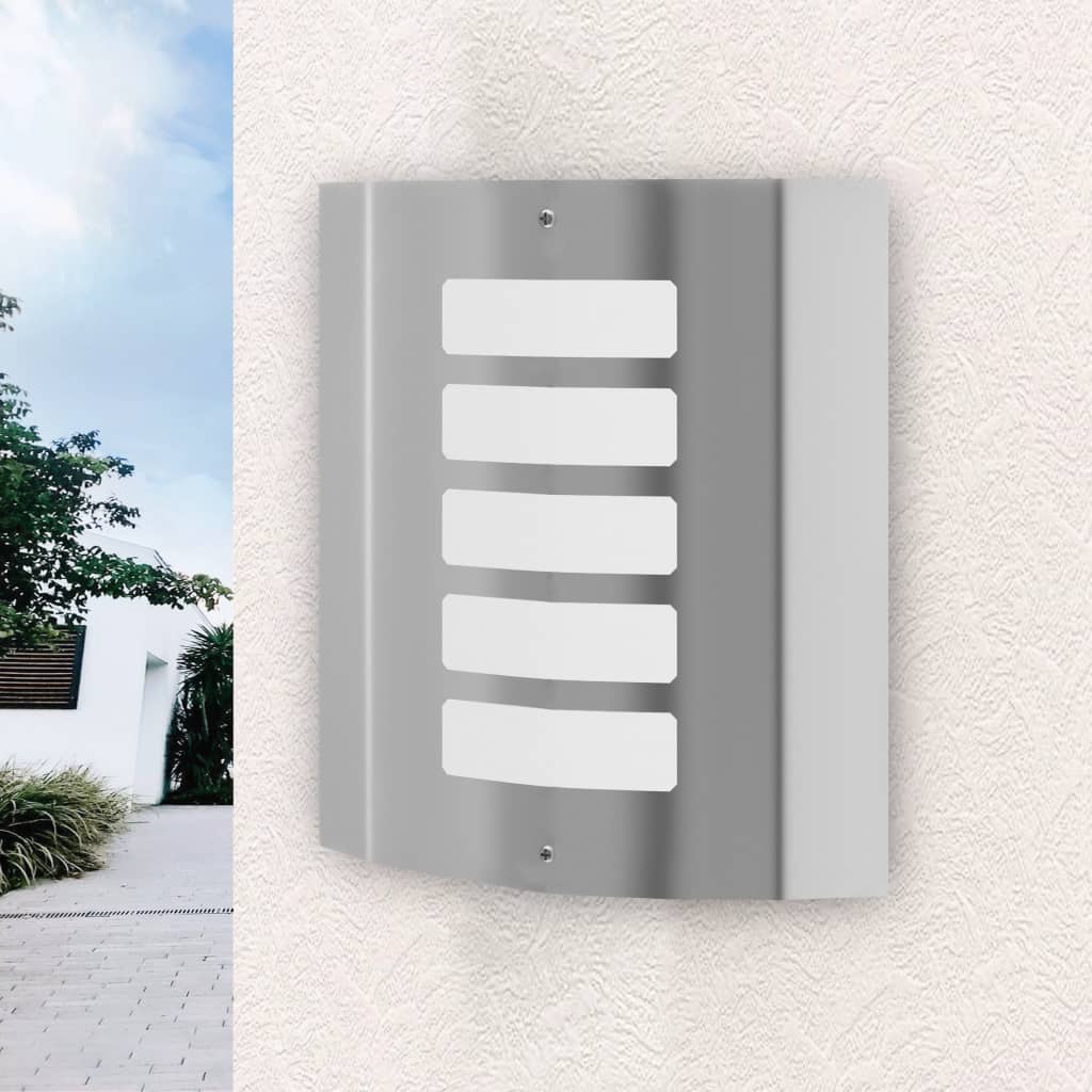 vidaXL Wall Lamp Waterproof Stainless Steel - Silver