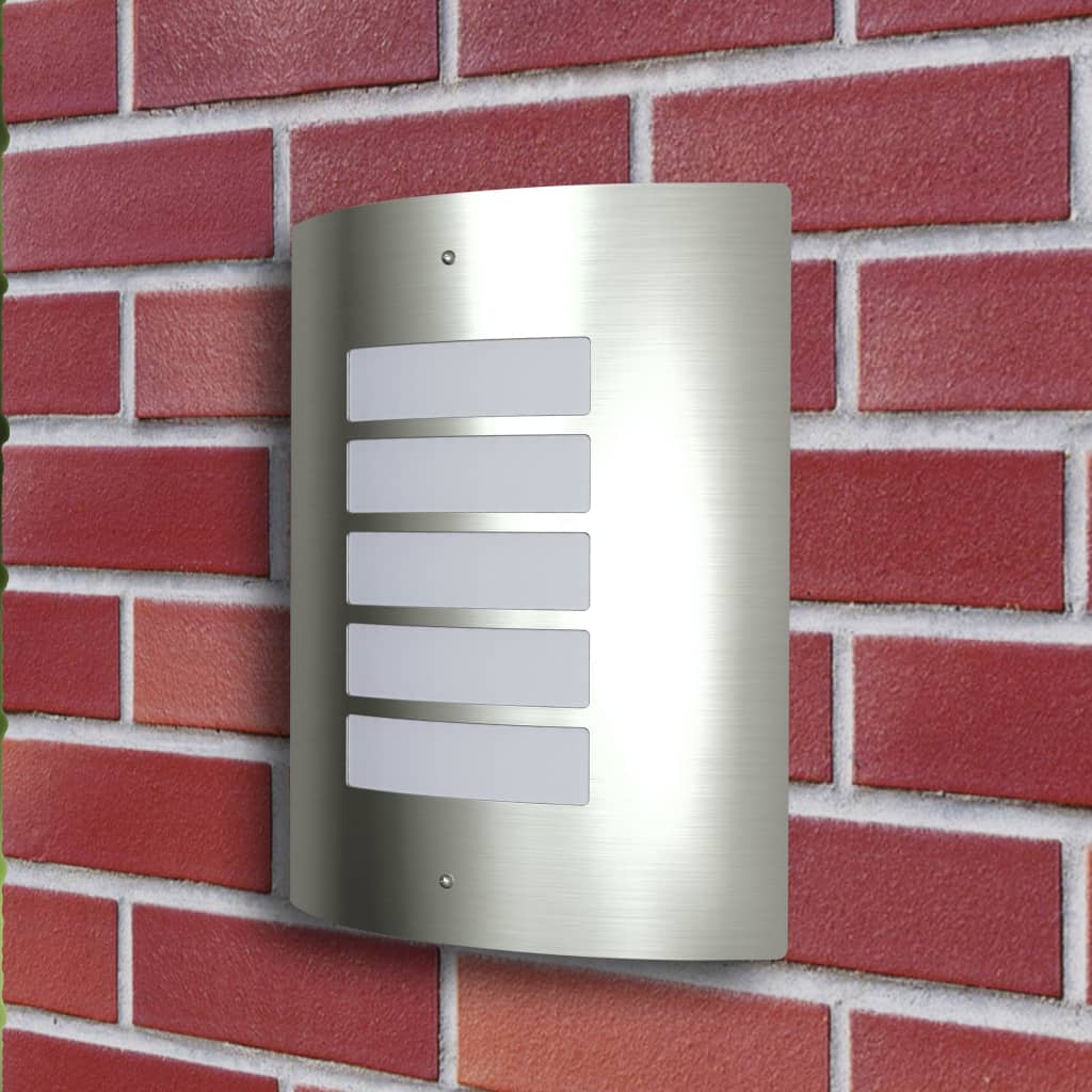 vidaXL Wall Lamp Waterproof Stainless Steel - Silver